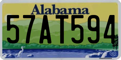 AL license plate 57AT594