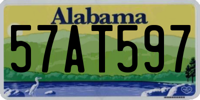 AL license plate 57AT597