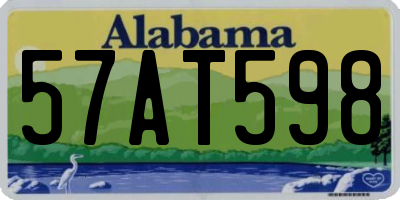 AL license plate 57AT598