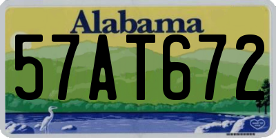 AL license plate 57AT672