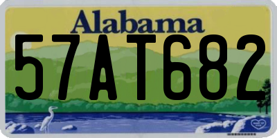 AL license plate 57AT682
