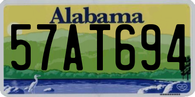 AL license plate 57AT694