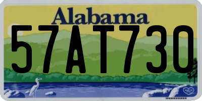 AL license plate 57AT730