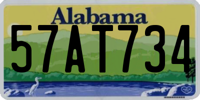 AL license plate 57AT734