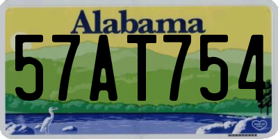 AL license plate 57AT754