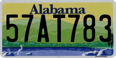 AL license plate 57AT783