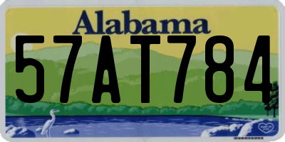 AL license plate 57AT784