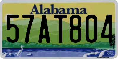 AL license plate 57AT804