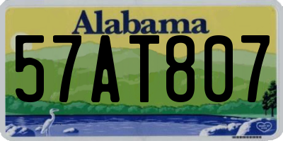 AL license plate 57AT807