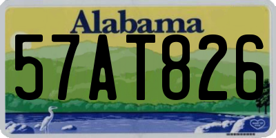 AL license plate 57AT826