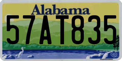 AL license plate 57AT835