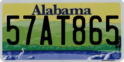 AL license plate 57AT865