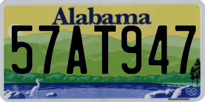 AL license plate 57AT947