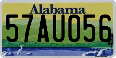 AL license plate 57AU056