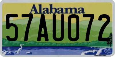 AL license plate 57AU072