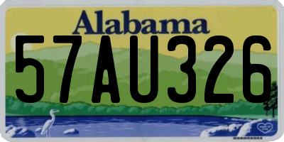 AL license plate 57AU326