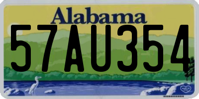 AL license plate 57AU354