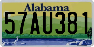 AL license plate 57AU381