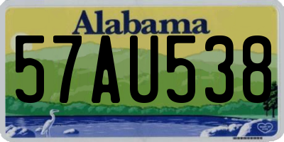 AL license plate 57AU538