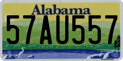 AL license plate 57AU557