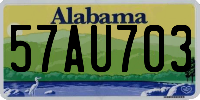 AL license plate 57AU703