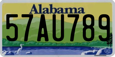 AL license plate 57AU789