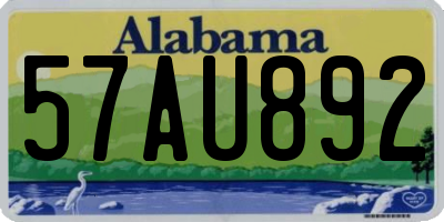 AL license plate 57AU892