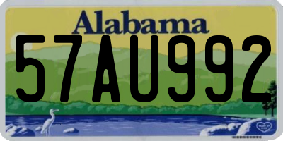 AL license plate 57AU992