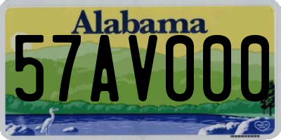 AL license plate 57AV000