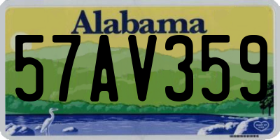 AL license plate 57AV359