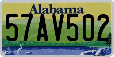 AL license plate 57AV502