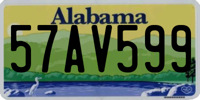 AL license plate 57AV599