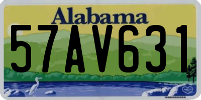 AL license plate 57AV631