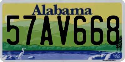 AL license plate 57AV668