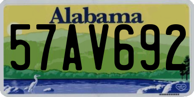 AL license plate 57AV692