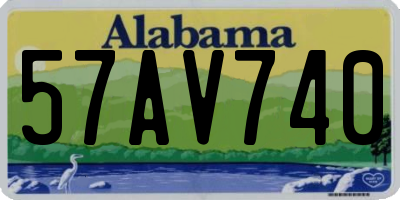AL license plate 57AV740