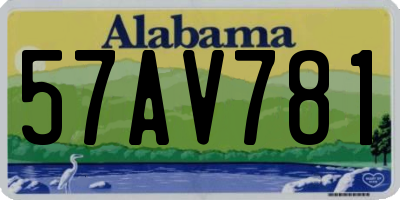 AL license plate 57AV781