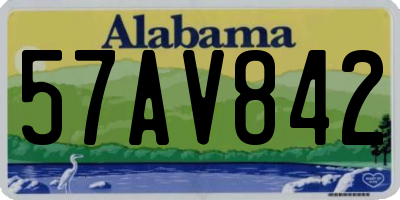 AL license plate 57AV842