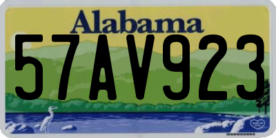 AL license plate 57AV923