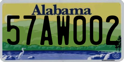 AL license plate 57AW002