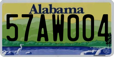 AL license plate 57AW004