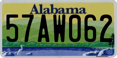 AL license plate 57AW062