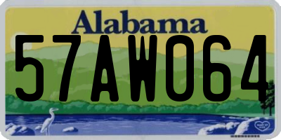 AL license plate 57AW064