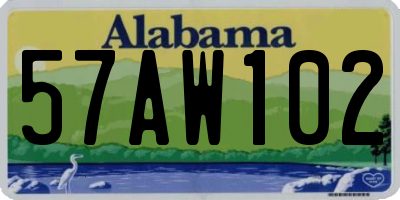 AL license plate 57AW102