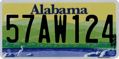 AL license plate 57AW124