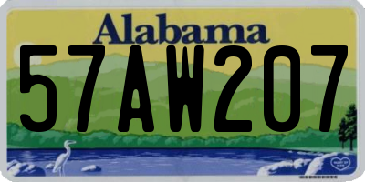 AL license plate 57AW207