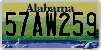 AL license plate 57AW259