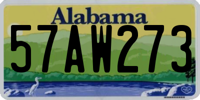 AL license plate 57AW273