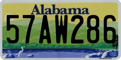 AL license plate 57AW286