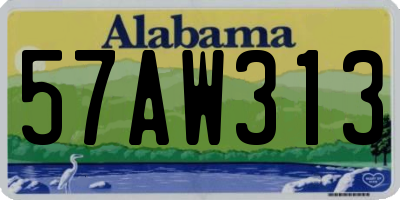 AL license plate 57AW313